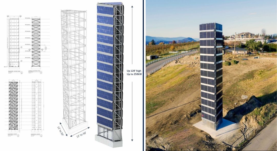 Instalación de paneles solar en vertical